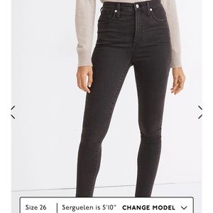 Madewell NWOT 11” high rise skinny jeans